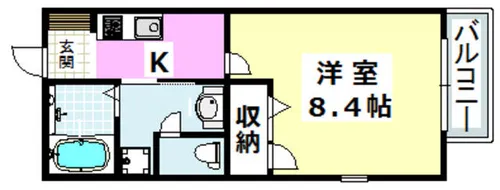 クオーレ千里【2階】の間取り