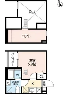 KAHALE尾頭橋【1階】の間取り