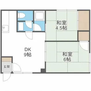 池マンションB【2階】の間取り