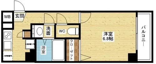 Luxe三国【5階】の間取り