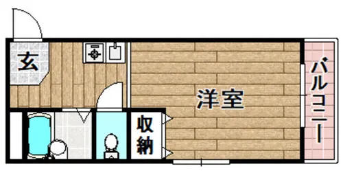 クローバーMオザキA棟【2階】の間取り