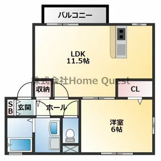 アムール A棟【2階】の間取り