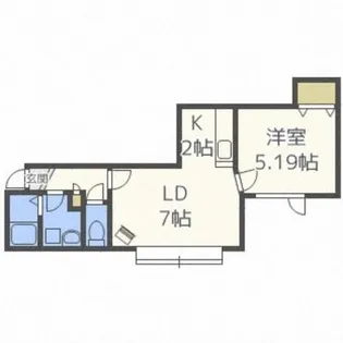 プルメリア川沿【106号室】の間取り