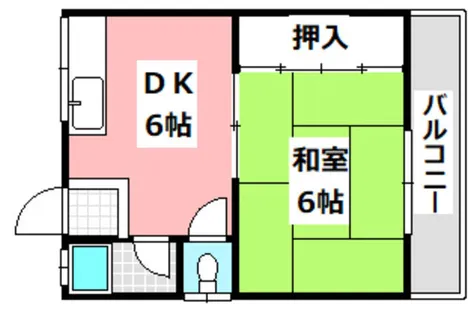 椿ハイツ【2階】の間取り