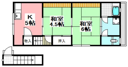 高橋文化【2F4号室】の間取り