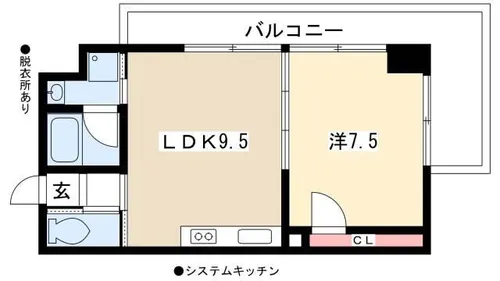ゴールドハイツ渡辺【808号室】の間取り