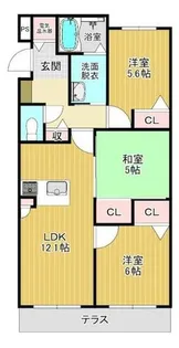 West Village Ⅰ【103号室】の間取り