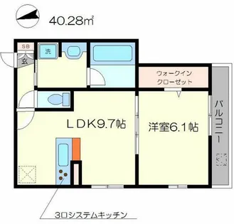 コア・ジュピター円町【1階】の間取り