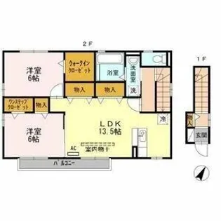 ウィット瓦町【2階】の間取り