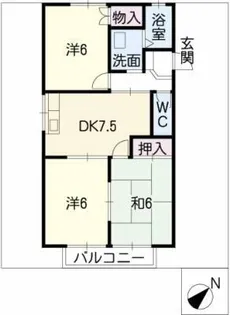 アルシェA・B【2階】の間取り