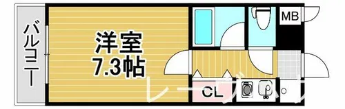 福岡県福岡市博多区千代3丁目【マンション】の間取り