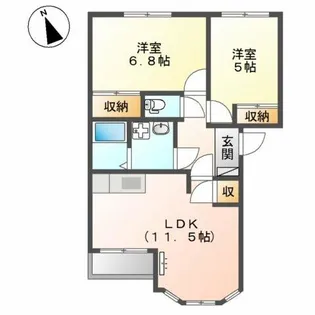サンリーフ【2階】の間取り