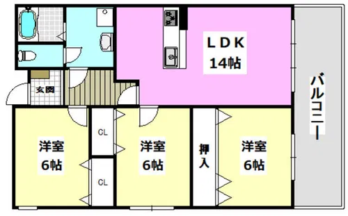 フローラ穂積台【2階】の間取り