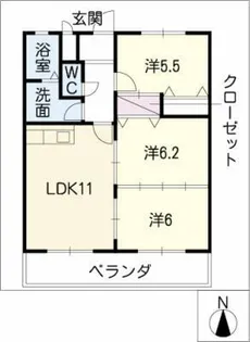 シンシアⅡ【3階】の間取り
