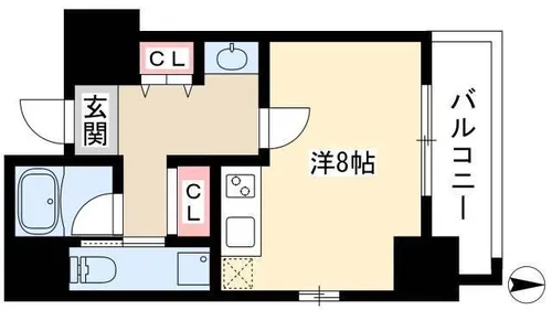 ル・ブルー鶴舞【2階】の間取り