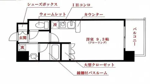 アスリート本町西【3階】の間取り