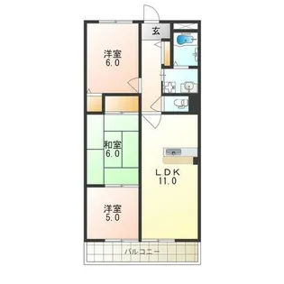 ウエストコート【3階】の間取り