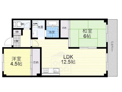 ステーションハイツ千里丘【3階】の間取り
