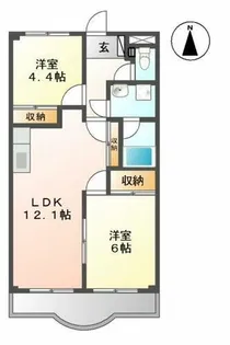 プロニティハイム清水【1階】の間取り