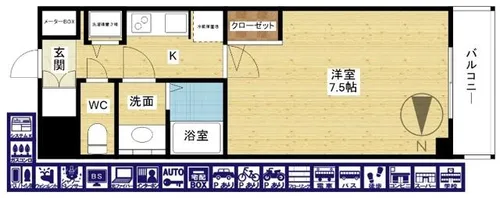 S-RESIDENCE江坂Eminence【2階】の間取り