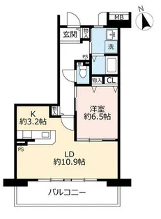 URアーバンラフレ虹ヶ丘中【0060402号室】の間取り