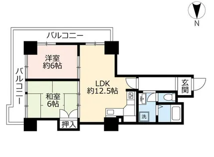 URアーバニア千代田【0000601号室】の間取り
