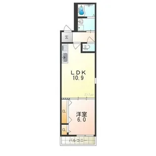 フジパレス諏訪ノ森Ⅶ番館【2階】の間取り