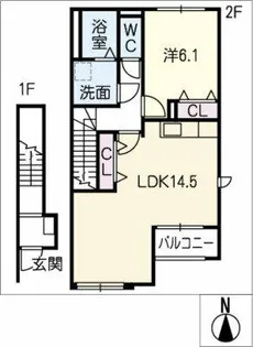 AZUL Ⅱ【2階】の間取り