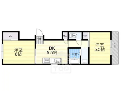 上穂ハイツ【2階】の間取り