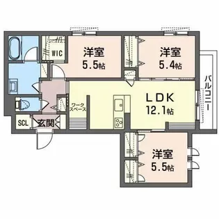 シャーメゾン ラ・ノウエイジュ【2階】の間取り