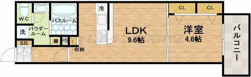 アーバネックス大手前【5階】の間取り