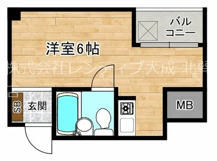 ハイツ南の風【3階】の間取り
