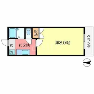 銀頂ハイツ【2階】の間取り