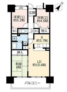 URアーバンラフレ虹ヶ丘西【0080606号室】の間取り