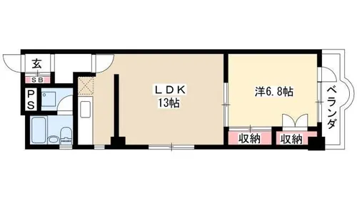 カーサ丸の内【1001号室】の間取り