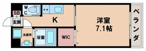 クリスタルエレガンス・WEST【6階】の間取り