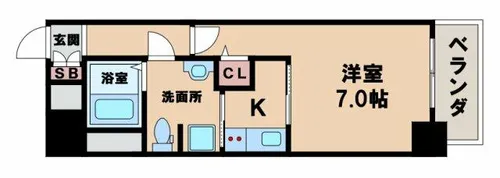 サムティ天王寺EAST【4階】の間取り