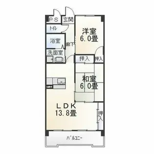 SOLE善明【6階】の間取り