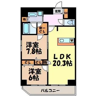 新栄アイサンメゾン【10階】の間取り