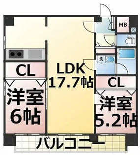 グランプラス覚王山【206号室】の間取り
