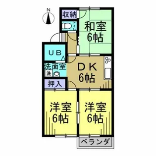 フローレスOTA【2階】の間取り