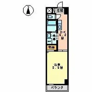 愛知県名古屋市中川区福住町【マンション】の間取り