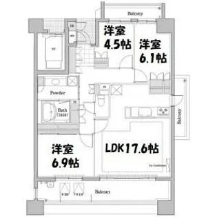 プライムメゾン矢田南【8階】の間取り