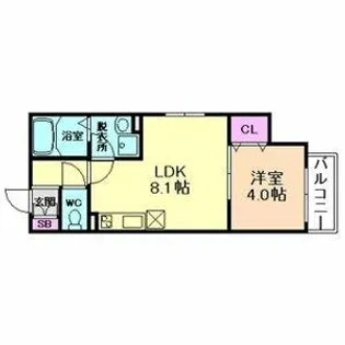 D porta cacto【2階】の間取り