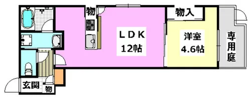 山崎マンション15【0103号室】の間取り