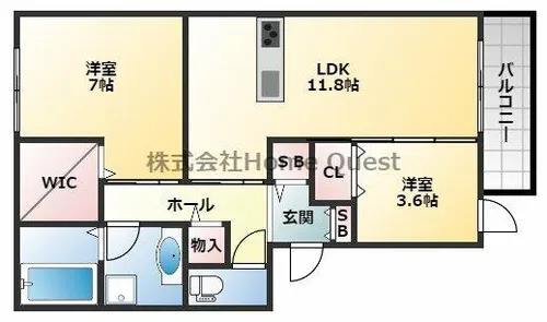 ボヌール【3階】の間取り