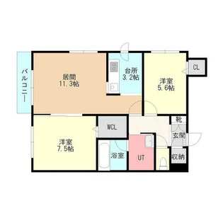 リブラ.コート【1階】の間取り