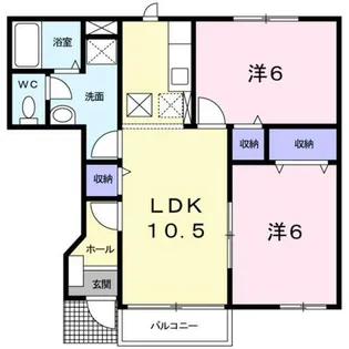 サニーヴィラ弐番館A【102号室】の間取り