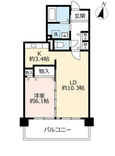 URアーベイン東三国【0140603号室】の間取り