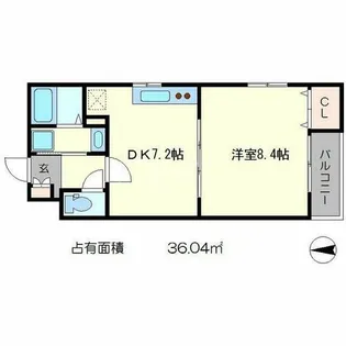 サニーフィールド【1階】の間取り